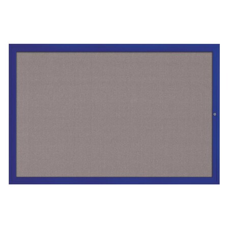 United Visual Products Hinge-less Radius Corkboard, 24"x36", Satin Alum Frame/Buff UVEB2436R-SATIN-BUFF